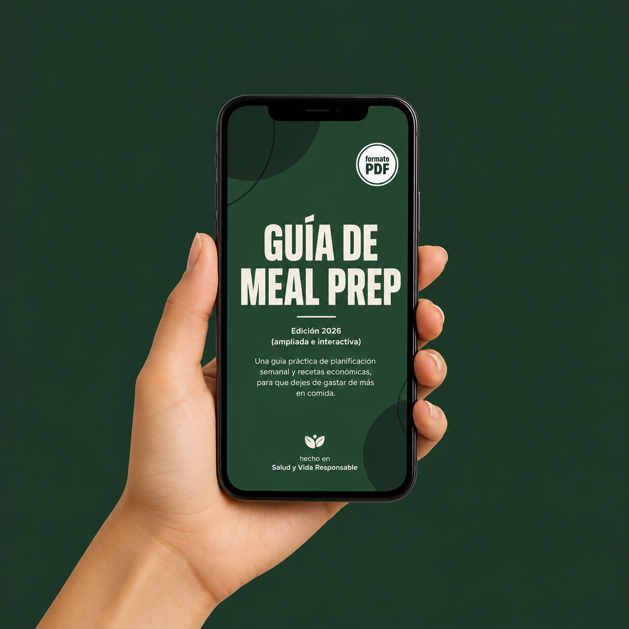 Guia interactiva de meal prep/ planificación semanal de comidas